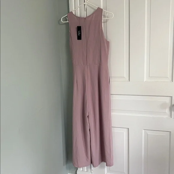NWT Lulu's On Track Mauve Pink Purple Sleeveless Midi Jumpsuit Size Small - Picture 4 of 6